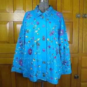 Vintage Quacker Factory bead & embroidered…